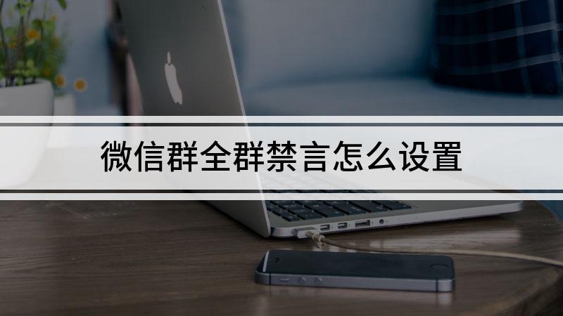 微信群全群禁言怎么设置